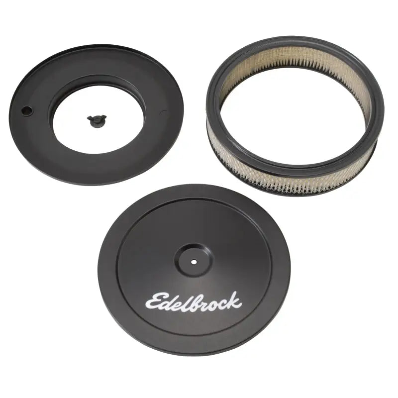 Edelbrock Air Cleaner Pro-Flo Series Round Steel Top Paper Element 10In Dia X 3 5In Black - Truck & Automotive