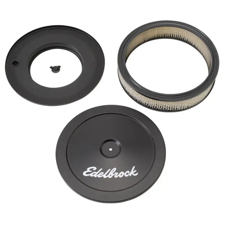 Edelbrock Air Cleaner Pro-Flo Series Round Steel Top Paper Element 10In Dia X 3 5In Black - Truck & Automotive
