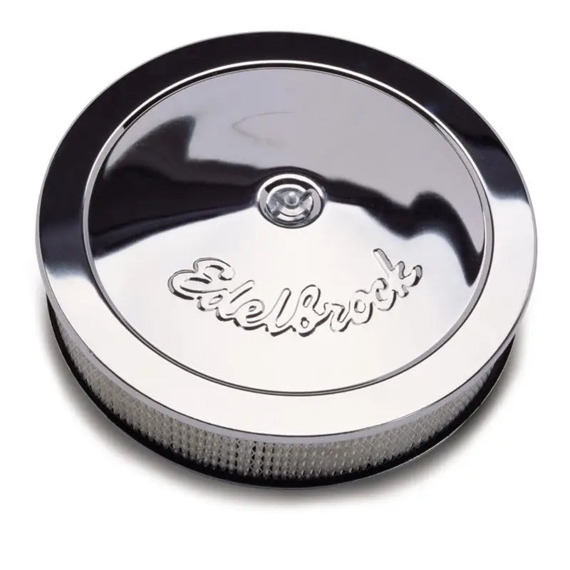 Edelbrock 1207 Edelbrock Air Cleaner Pro-Flo Series Round Steel Top Paper Element 14In Dia X 3 313In Chrome