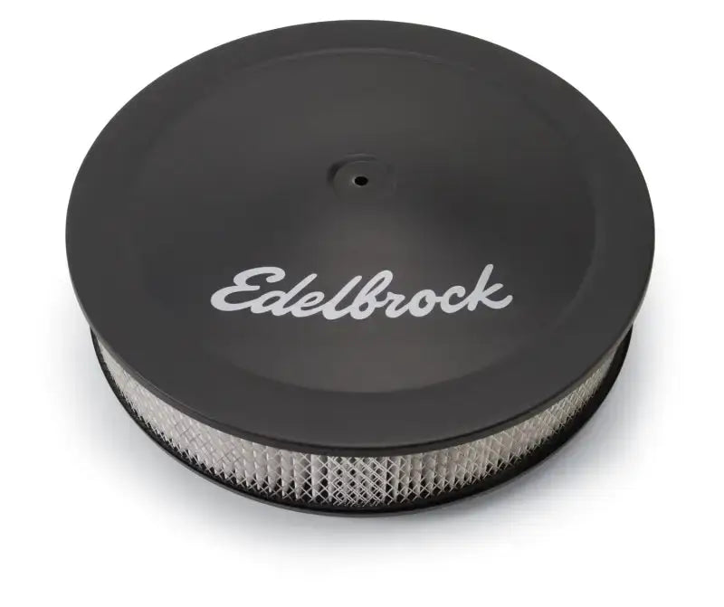 Edelbrock Air Cleaner Pro-Flo Series Round Steel Top Paper Element 14In Dia X 3 75In Dropped Base - Truck & Automotive