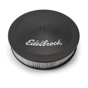 Edelbrock Air Cleaner Pro-Flo Series Round Steel Top Paper Element 14In Dia X 3 75In Dropped Base - Truck & Automotive