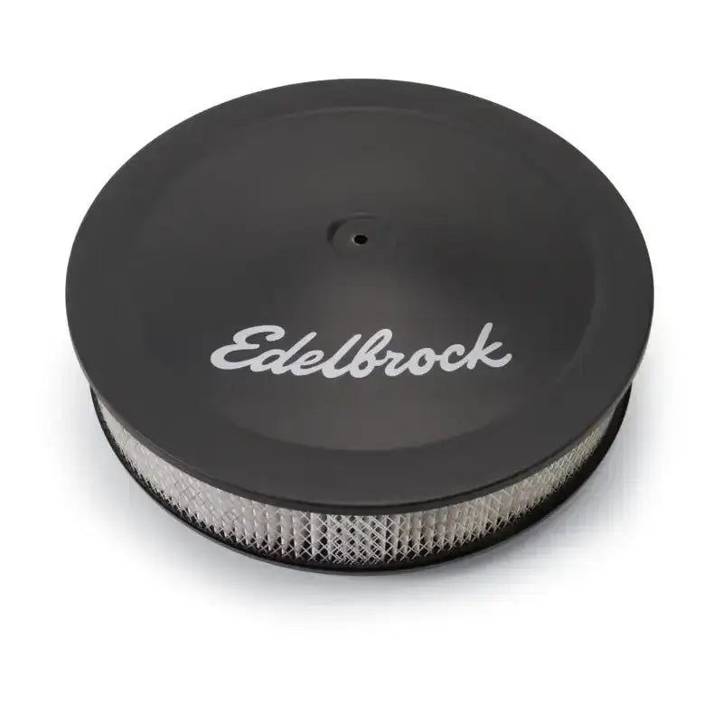 Edelbrock Air Cleaner Pro-Flo Series Round Steel Top Paper Element 14In Dia X 3 75In Dropped Base - Truck & Automotive
