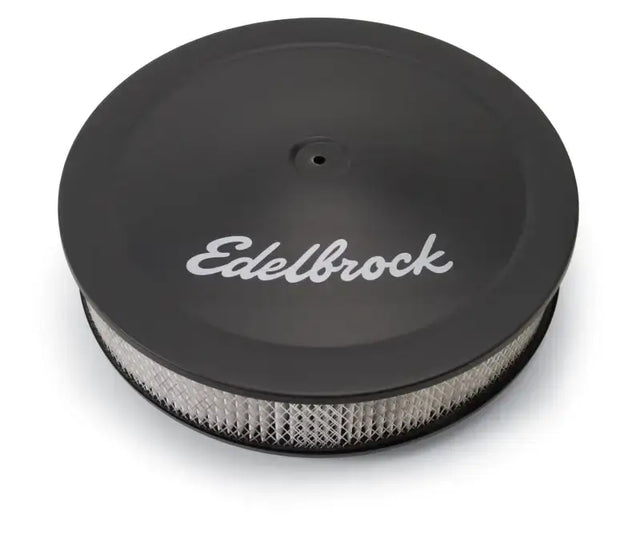 Edelbrock Air Cleaner Pro-Flo Series Round Steel Top Paper Element 14In Dia X 3 75In Dropped Base - Truck & Automotive