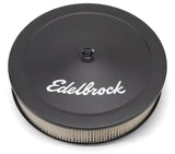 Edelbrock Air Cleaner Pro-Flo Series Round Steel Top Paper Element 14In Dia X 3 75In Dropped Base - Truck & Automotive