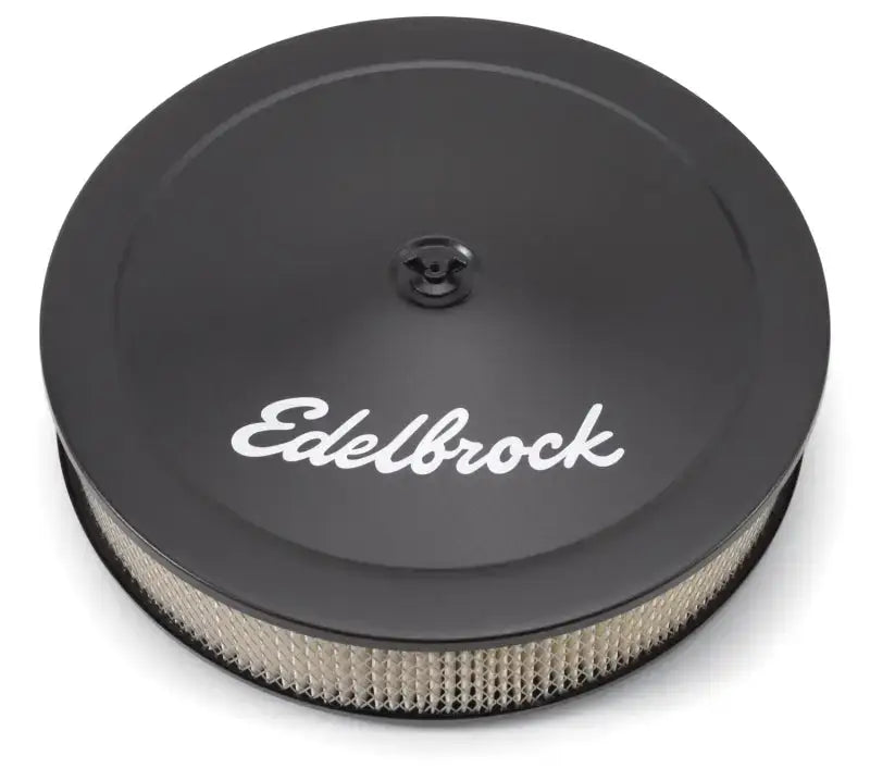 Edelbrock Air Cleaner Pro-Flo Series Round Steel Top Paper Element 14In Dia X 3 75In Dropped Base - Truck & Automotive