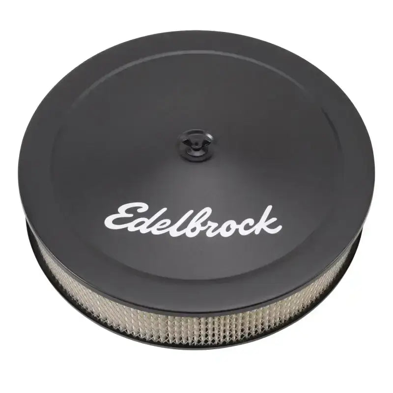 Edelbrock Air Cleaner Pro-Flo Series Round Steel Top Paper Element 14In Dia X 3 75In Dropped Base - Truck & Automotive