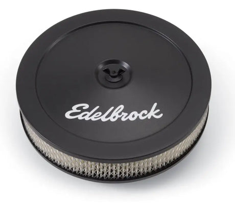 Edelbrock Air Cleaner Pro-Flo Series Round Steel Top Paper Element 10In Dia X 3 5In Black - Truck & Automotive