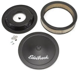 Edelbrock Air Cleaner Pro-Flo Series Round Steel Top Paper Element 14In Dia X 3 75In Dropped Base - Truck & Automotive