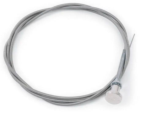Silver Edelbrock cable carburetor choke with knob for easy control