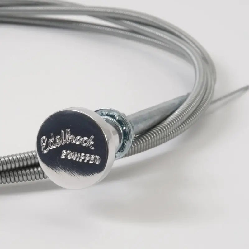 Chrome Edelbrock equipped cable for universal carburetor choke on Edelbrock cable carburetor