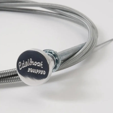 Chrome Edelbrock equipped cable for universal carburetor choke on Edelbrock cable carburetor