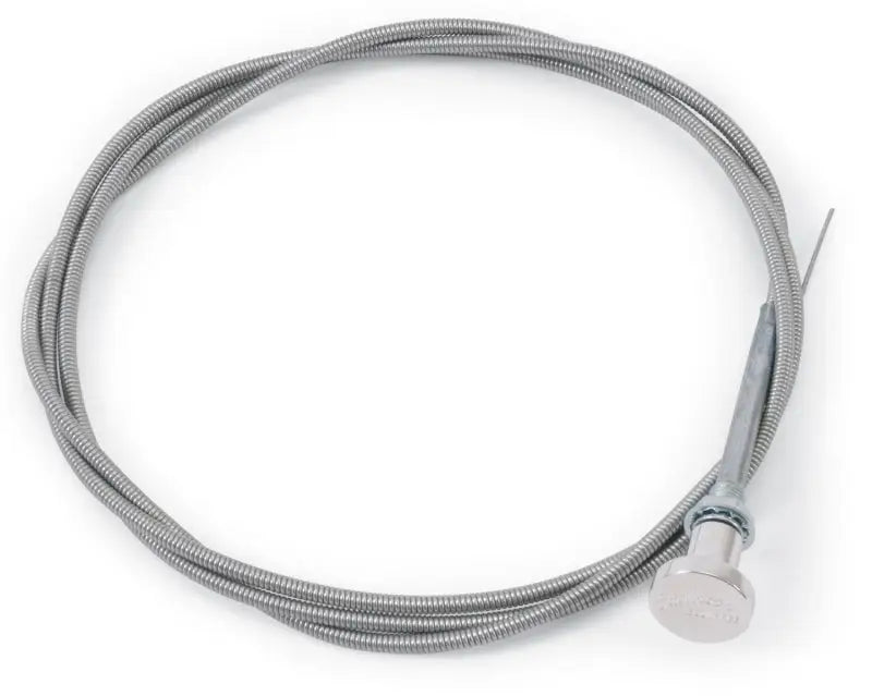 Silver Edelbrock cable carburetor choke with knob for universal carb setup