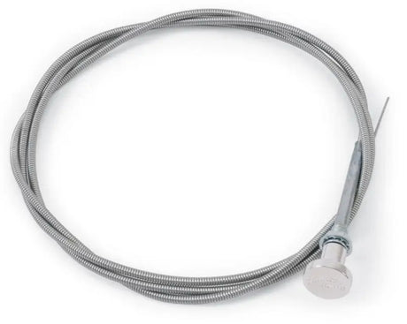 Silver Edelbrock cable carburetor choke with knob for universal carb setup