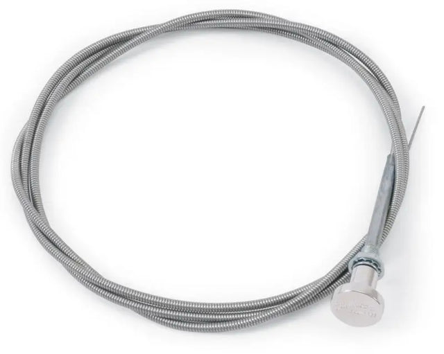 Silver Edelbrock cable carburetor choke with knob for universal carb setup