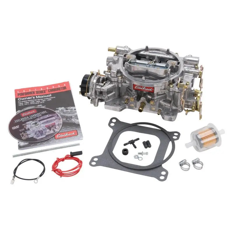 Edelbrock 1406 Edelbrock Carburetor Performer Series 4-Barrel 600 CFM Electric Choke Satin Finish