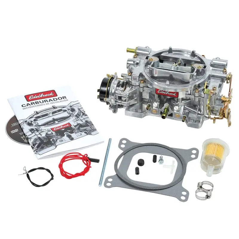 Edelbrock 1406 Edelbrock Carburetor Performer Series 4-Barrel 600 CFM Electric Choke Satin Finish