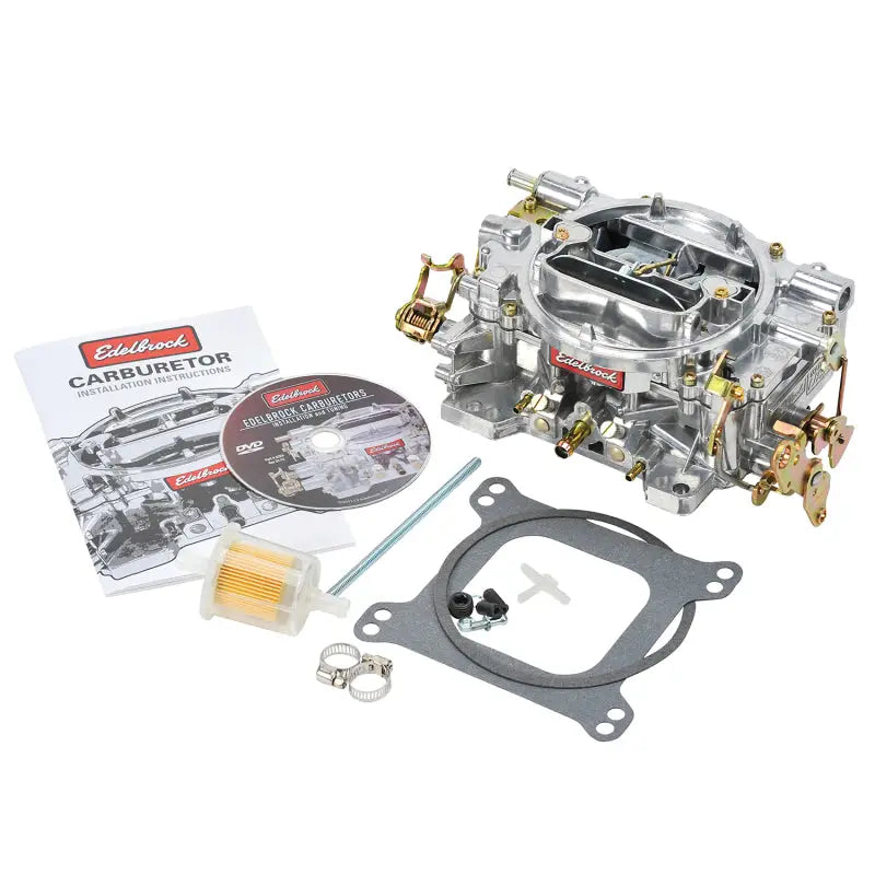 Edelbrock 1405 Edelbrock Carburetor Performer Series 4-Barrel 600 CFM Manual Choke Satin Finish