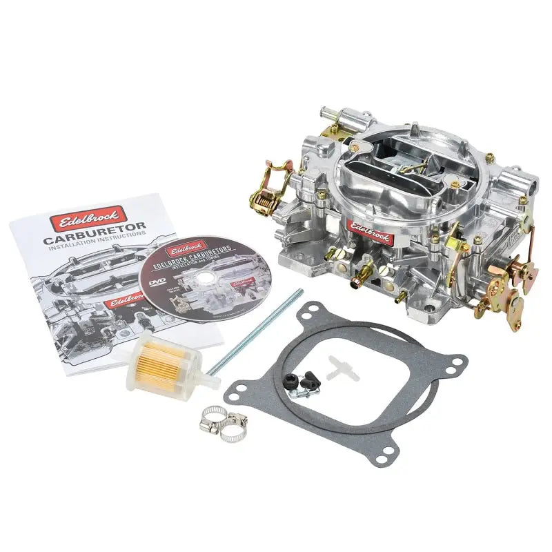 Edelbrock 1405 Edelbrock Carburetor Performer Series 4-Barrel 600 CFM Manual Choke Satin Finish