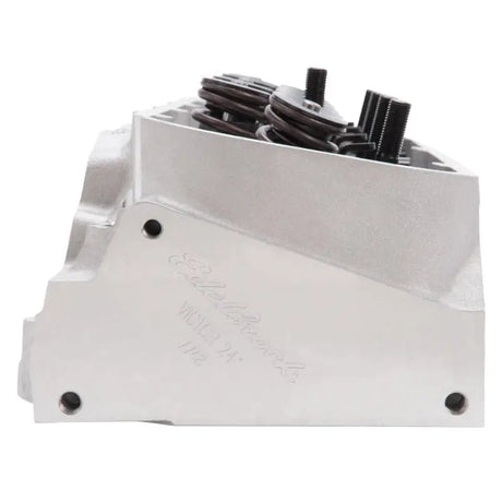 Silver aluminum Edelbrock cyl head BBC with valve springs for Victor Jr 24° porting