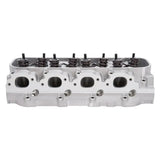 Silver aluminum edelbrock cyl head BBC Victor Jr with valve springs for high performance