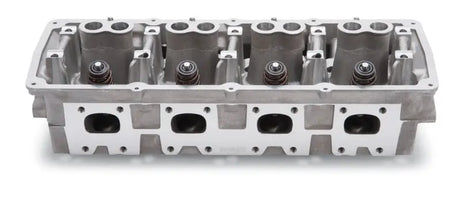 Silver engine cylinder head for Gen III Hemi Chrysler V8 engines by Edelbrock