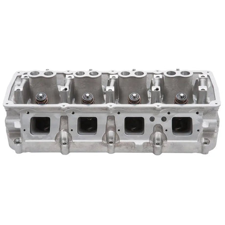 Silver aluminum Edelbrock Gen III Hemi Cylinder Head for Chrysler V8 engines