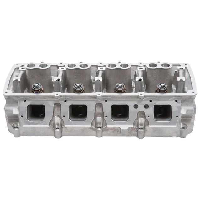 Silver aluminum Edelbrock Gen III Hemi Cylinder Head for Chrysler V8 engines