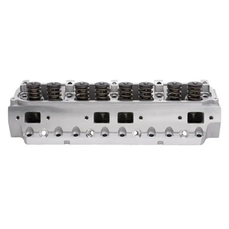 Silver Edelbrock cylinder head with valve springs for Chrysler Performer RPM engine