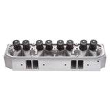 Silver Edelbrock cylinder head with valve springs for BB Chrysler Performer RPM engine