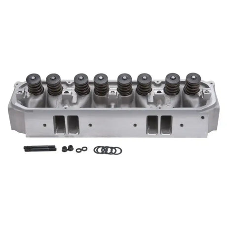 Aluminum Edelbrock cylinder head with valve springs and hardware for BB Chrysler engines