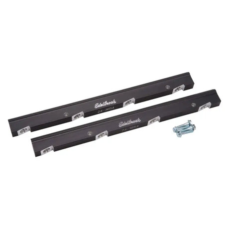 Black Fuel Rail Kit for Chevy LS3 Cross Ram with mounting hardware