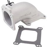 Edelbrock Low Profile Intake Elbow 90mm Throttle Body to Square-Bore Flange As-Cast Finish - Truck & Automotive