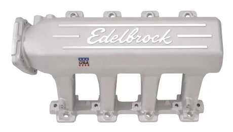Silver Edelbrock intake manifold for LS2 EFI engine, perfect edelbrock manifold efi upgrade