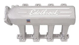 Silver Edelbrock intake manifold for EFI Pro-Flo XT LS2 engine setup