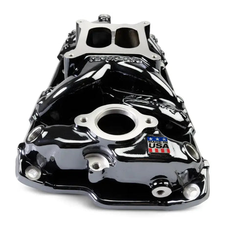 Edelbrock Chevy Small Block Performer RPM AIR-Gap Intake Manifold Black Plasma Finish - Edelbrock