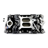 Edelbrock Chevy Small Block Performer RPM AIR-Gap Intake Manifold Black Plasma Finish - Edelbrock