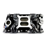 Edelbrock Chevy Small Block Performer RPM AIR-Gap Intake Manifold Black Plasma Finish - Edelbrock