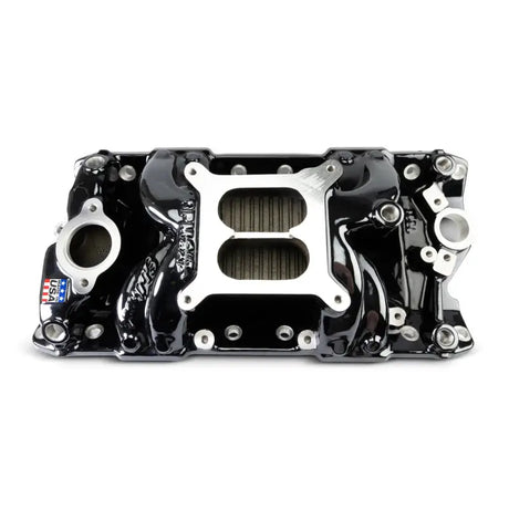 Edelbrock Chevy Small Block Performer RPM AIR-Gap Intake Manifold Black Plasma Finish - Edelbrock