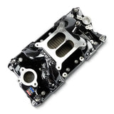 Edelbrock Chevy Small Block Performer RPM AIR-Gap Intake Manifold Black Plasma Finish - Edelbrock