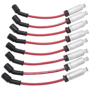 Edelbrock Spark Plug Wire Set LS Truck w/ Metal Sleeves 99-15 50 Ohm Resistance Red Wire (Set of 8) - 22716