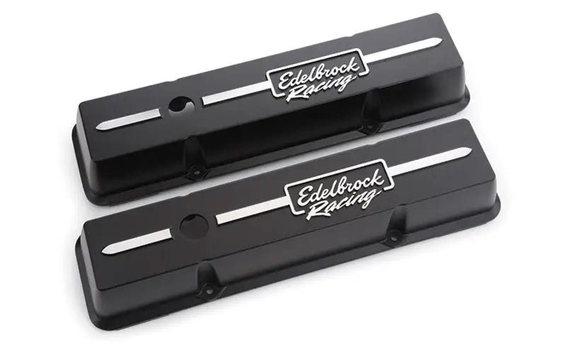 Black Edelbrock Valve Cover for Valve Cover Racing Series Chevrolet 1959-1986 V8