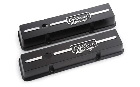 Black Edelbrock Valve Cover for Valve Cover Racing Series Chevrolet 1959-1986 V8