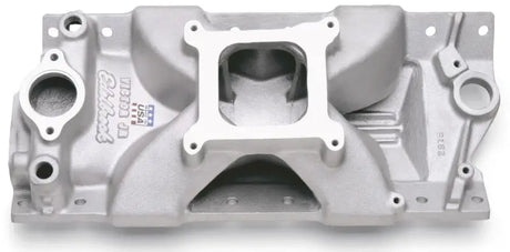 Silver Edelbrock Victor Jr Manifold for V8 engines, great RV parts & accessories