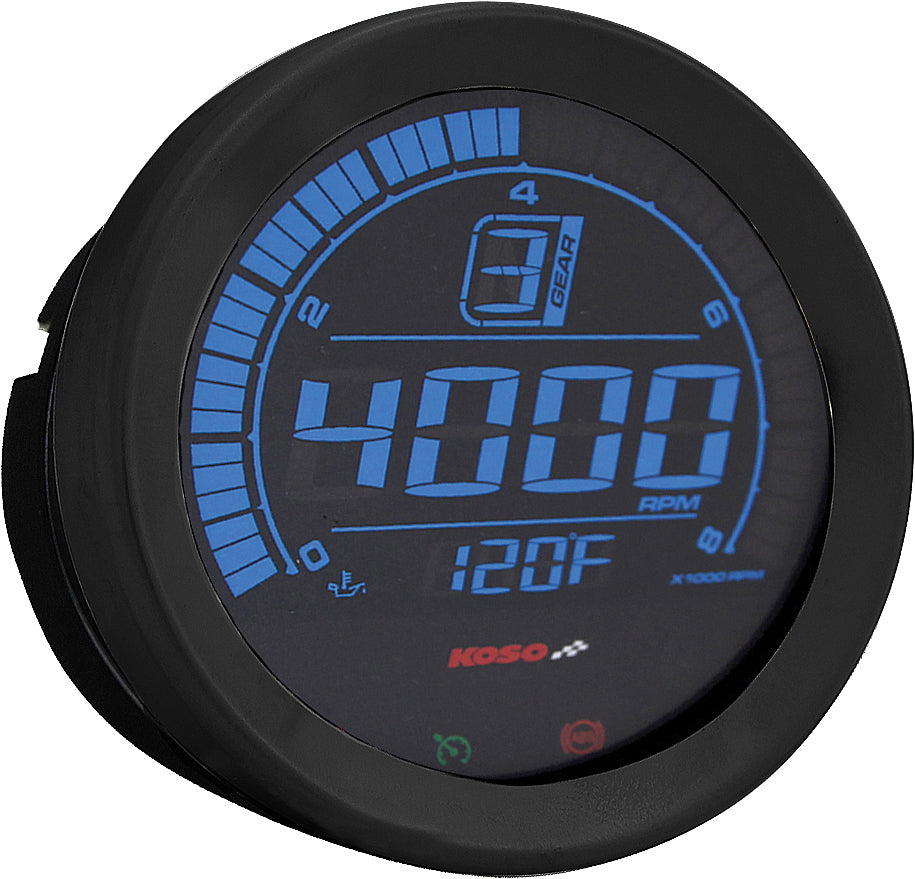 Hd 02 Series Gauge Kit Black Bezel Oil Temp