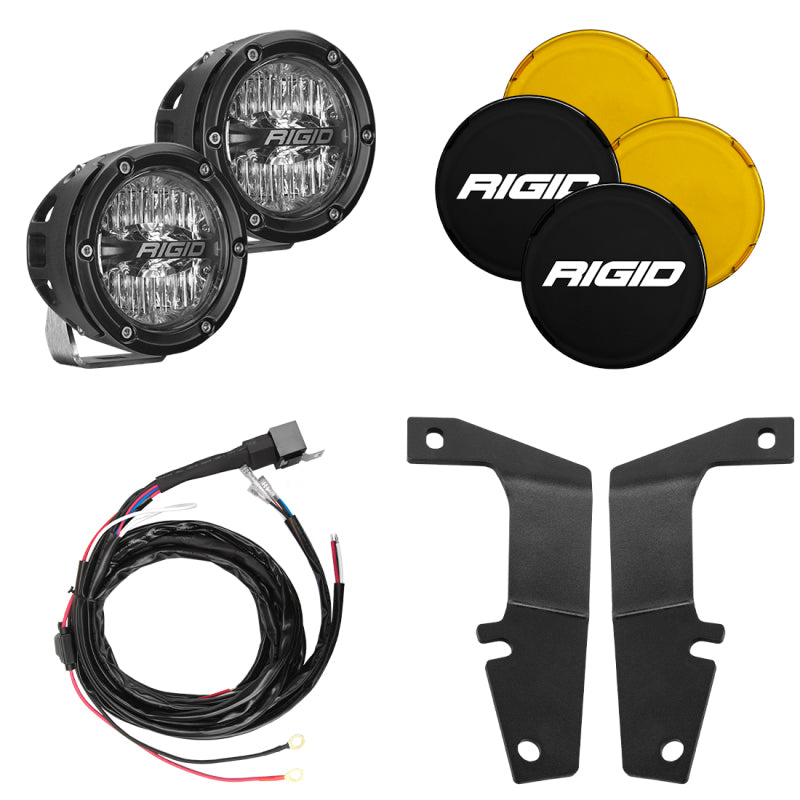 Rigid Industries 46704 Rigid Industries 10-20 Toyota 4Runner A-Pillar Light Kit (Incl. 4In 360-Series Drive)