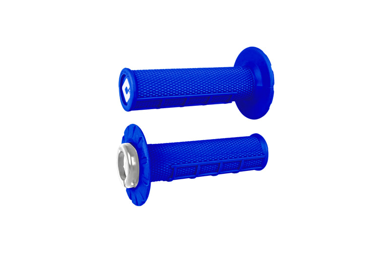 J33HWU-S Odi ATV Half Waffle V2.1 Grip Bright Blue/Silver