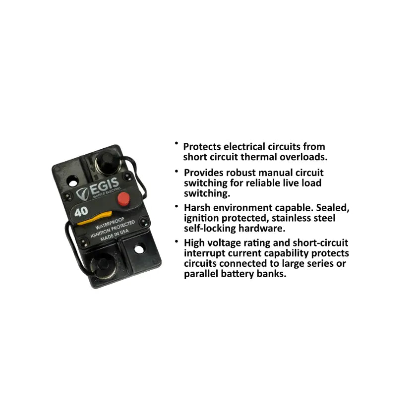 Egis Mobile Made In USA Circuit Breaker 4703-040 - Breaker-285 Surf MT 40A