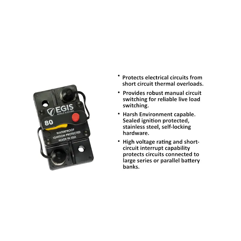 Egis Mobile Made In USA Circuit Breaker 4703-080 - Breaker-285 Surf MT 80A