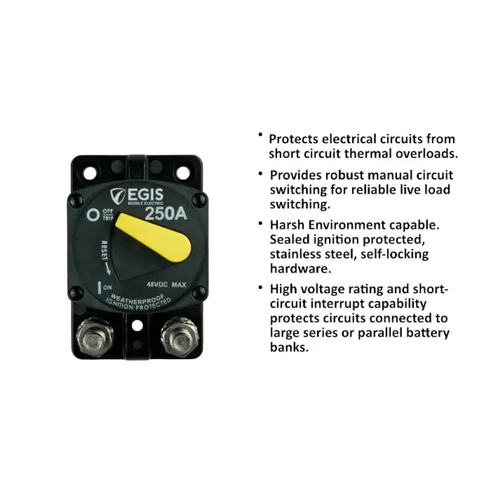 Egis Mobile Made In USA Circuit Breaker 4704-250 - 87 Series 250 Surface Mount
