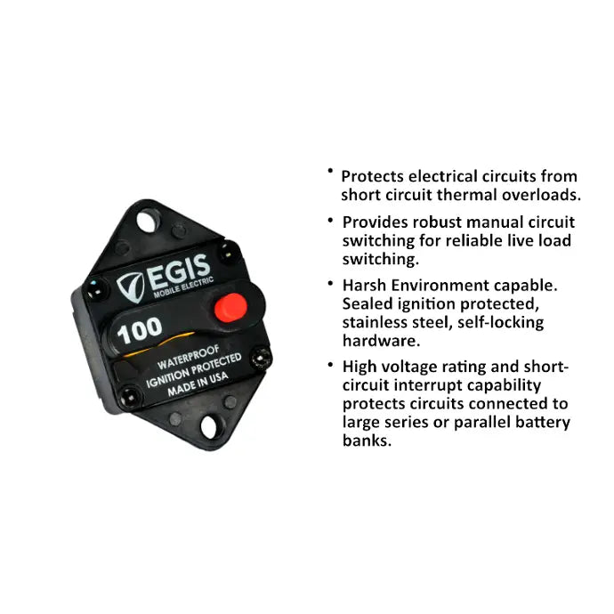 Egis Mobile Made In USA Circuit Breaker 4706-100 - Breaker-285 Panl MT 100A